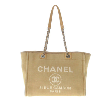 CHANEL Raffia Deauville Tote Tote Bag