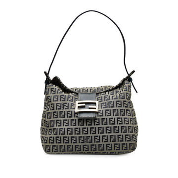 FENDI Zucchino Double Flap Shoulder Bag