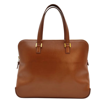 Hermes Cabas Mira Women's Canvas,Leather Tote Bag Brown,Multi-color,Natural