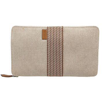 HERMES Hermes Hermes maxi wallet in beige canvas