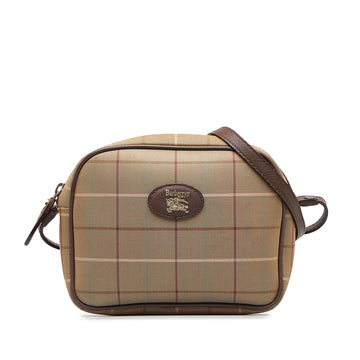 BURBERRY Plaid Canvas Crossbody Crossbody Bag