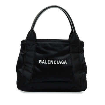 BALENCIAGA Nylon Navy Cabas XS Handbag