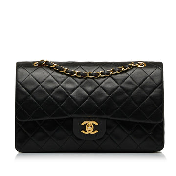 CHANEL Medium Classic Lambskin Double Flap Shoulder Bag