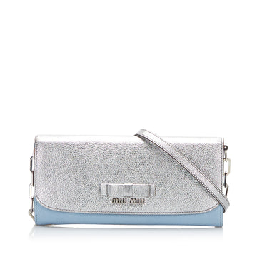 Miu Miu Leather Wallet On Chain Crossbody Bag