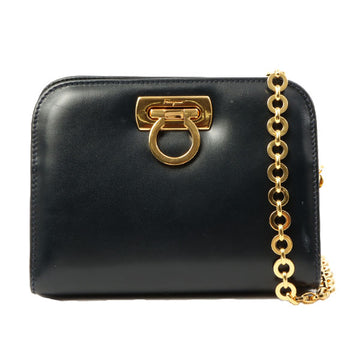 Salvatore Ferragamo Gancini Plate 2Way Mini Chain Bag Navy