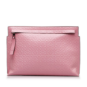 LOEWE Embossed Anagram Repeat T Clutch Clutch Bag