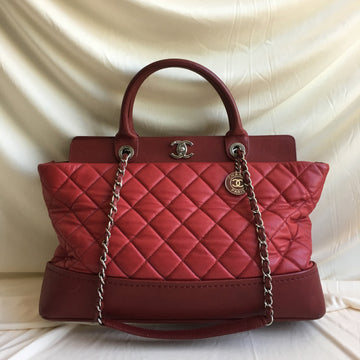 Chanel Be CC Tote Quilted Calfskin and Caviar XL Sku# 56138