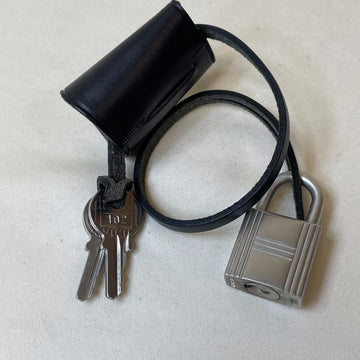 Hermes Black Clochette Silver Lock & 2 Keys #102 Sku# 53178