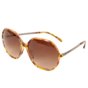 CHANEL Tortoiseshell Frame Side Mini Cc Mark Sunglasses Brown/Yellow