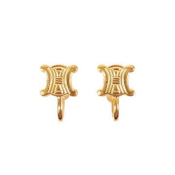 CELINE Mini Macadam Plate Earrings