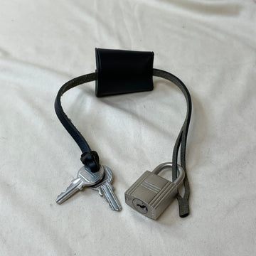 Hermes Black Clochette Silver Lock & 2 Keys #110 Sku# 53176