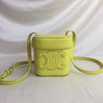 Celine Yellow Leather Small Cuir Triomphe Box Bag Sku# 60479