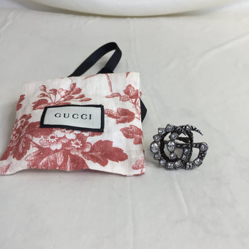 Gucci Metal with Crystals GG Ring Sku# 60363