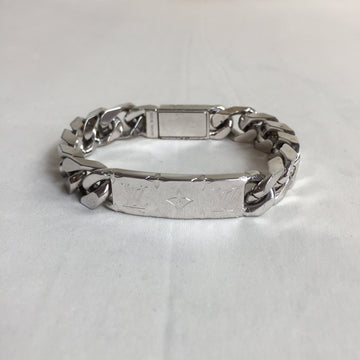 Louis Vuitton Silver Monogram Chain Bracelet Sku# 59019