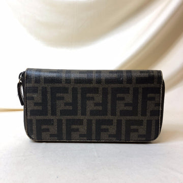 Fendi Brown Zucca Zip Around Long Wallet Sku# 61376