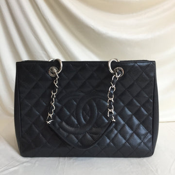 Chanel Black Caviar GST Quilted Grand Shopping Tote Sku# 61342