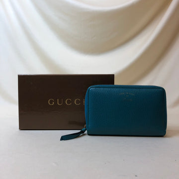 Gucci Blue Zip Around Wallet Sku# 61397