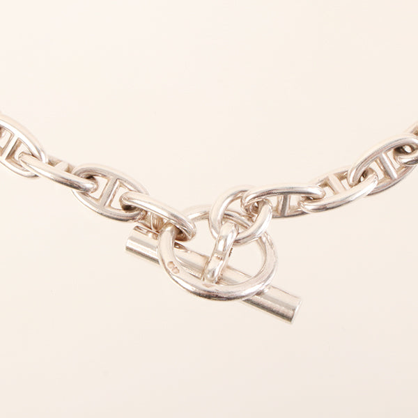 HERMES Sterling Silver Amulette Chaine d'Ancre Necklace 1348899 |  FASHIONPHILE