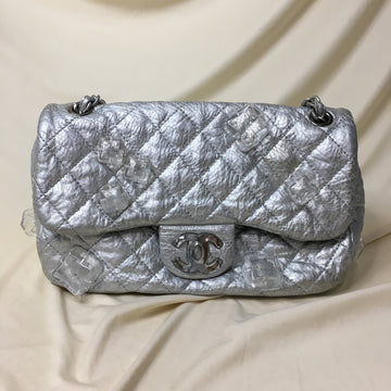 Chanel Silver Ice Cube Flap Shoulder Bag Sku# 52584