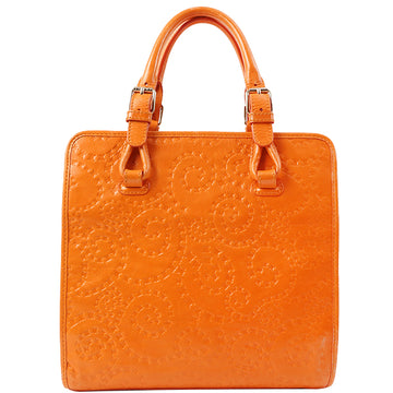 Celine Logo Embossed Top Handle Bag Orange