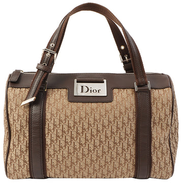 DIOR Trotter Pattern Street Chic Boston Bag Brown