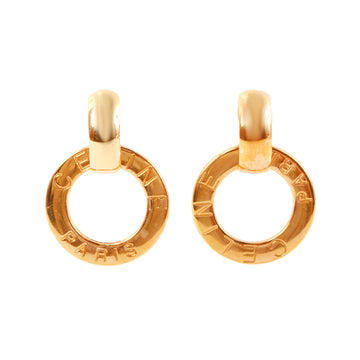 CELINE Logo Hoop Earrings