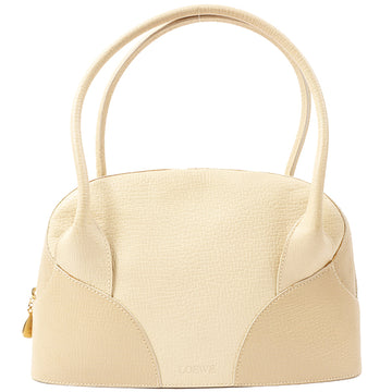 Loewe Logo Embossed Hand Bag Ivory