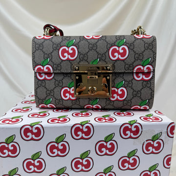 Gucci Supreme Apple Padlock Chain Shoulder Bag Sku# 64000