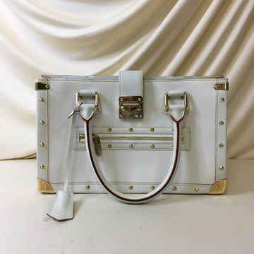 Louis Vuitton White Suhali Leather Febuleux Handbag Sku# 67007