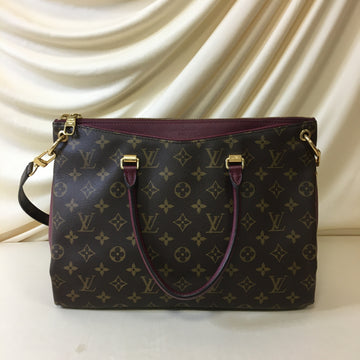 Pre-Owned Louis Vuitton Monogram Canvas Maroon Pallas w/ Strap Tote Bag Sku# 65638