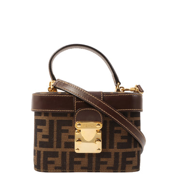 Fendi Ff Zucca Pattern 2Way Vanity Brown