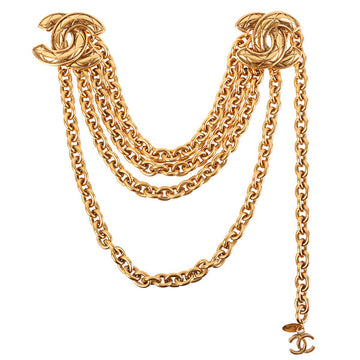 CHANEL Matelasse Stitch Cc Mark Chain Belt