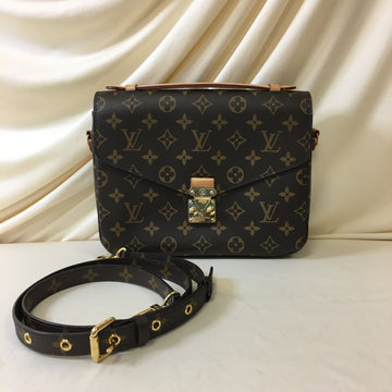 Pre-Owned Louis Vuitton Monogram Canvas Metis Pochette With Strap Crossbody Bag Sku# 65700