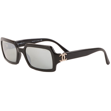 CHANEL Side Cc Mark Color Lense Sunglasses Black