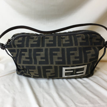 Fendi Brown Zucca Zippy Handbag Sku# 61039