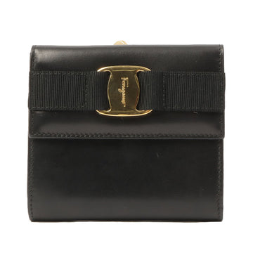 Salvatore Ferragamo Vara Plate Wallet Black