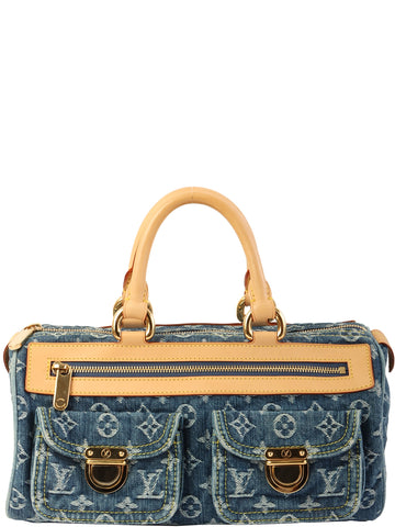 LOUIS VUITTON 2005 Made Denim Monogram Neo Speedy Blue