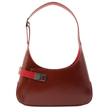 Salvatore Ferragamo Gancini Plate Hobo Bag Red