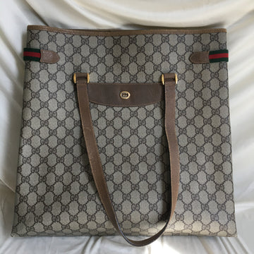 Gucci Brown GG Supreme Sherry Tote Sku# 61457