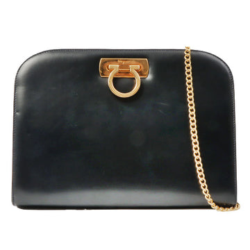 Salvatore Ferragamo Gancini Plate 2Way Chain Bag Navy