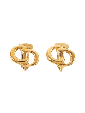 DIOR Logo Plate Mini Earring