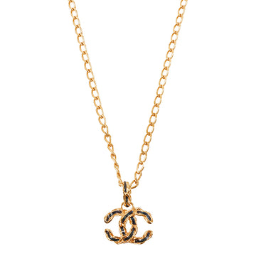 Chanel 2002 Made Chain Design Cc Mark Necklace Navy