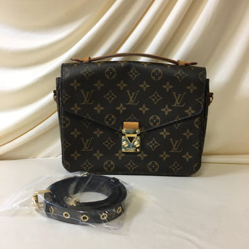 Preowned Louis Vuitton Monogram Canvas Monogram Metis Pochette Crossbody Bag Sku# 65785