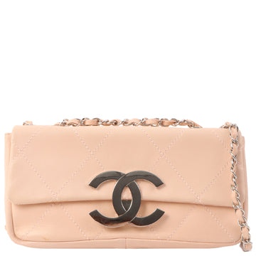 Chanel Around 2005 Made Wild Stitch Big Cc Mark Plate Chain Bag Baby Pink