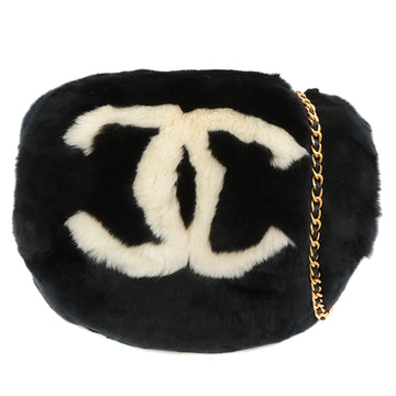 Chanel Lapin Cc Mark Arm Warmer Black