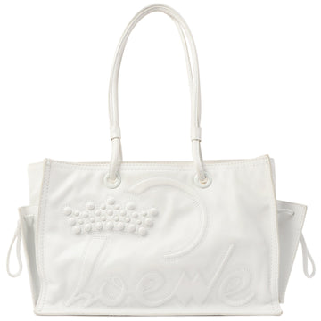 Loewe Crown Tote Bag White