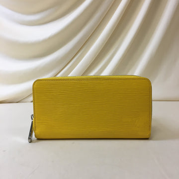Louis Vuitton Yellow Epi Zip Around Long Wallet Sku# 67423