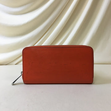 Louis Vuitton Orange Epi Zip Around Long Wallet Sku# 67419