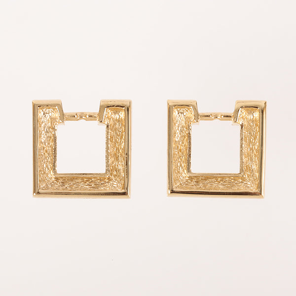 Square gold store earrings zara