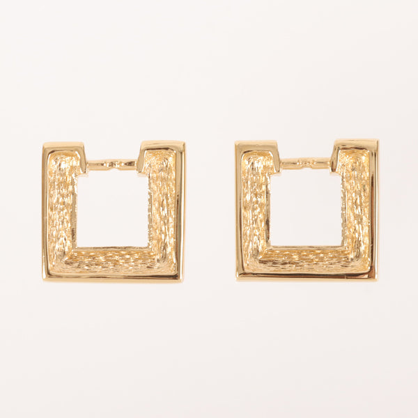 Square gold store earrings zara